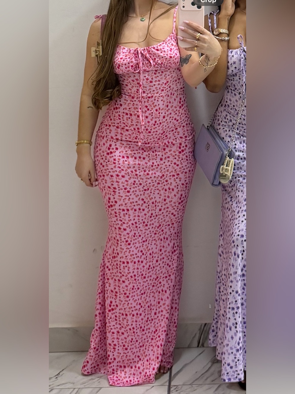 SHEIN Pink Leopard-Print Maxi Skirt